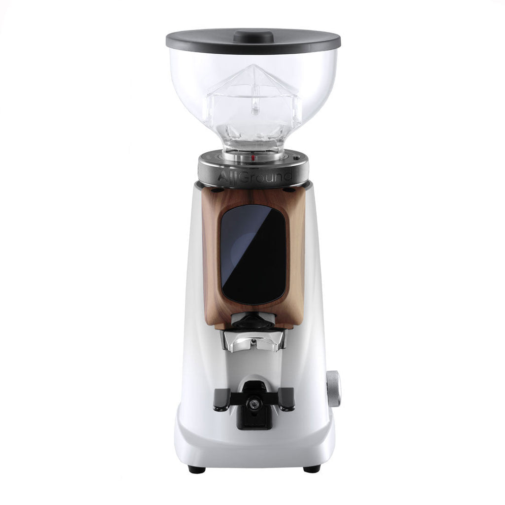Fiorenzato AllGround Home Coffee Grinder - White w/ Walnut