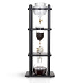 Yama Glass Cold Brew Tower – Black Straight Frame – 6–8 Cup (32 oz)